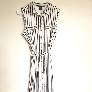 Black and White Button Down Dress